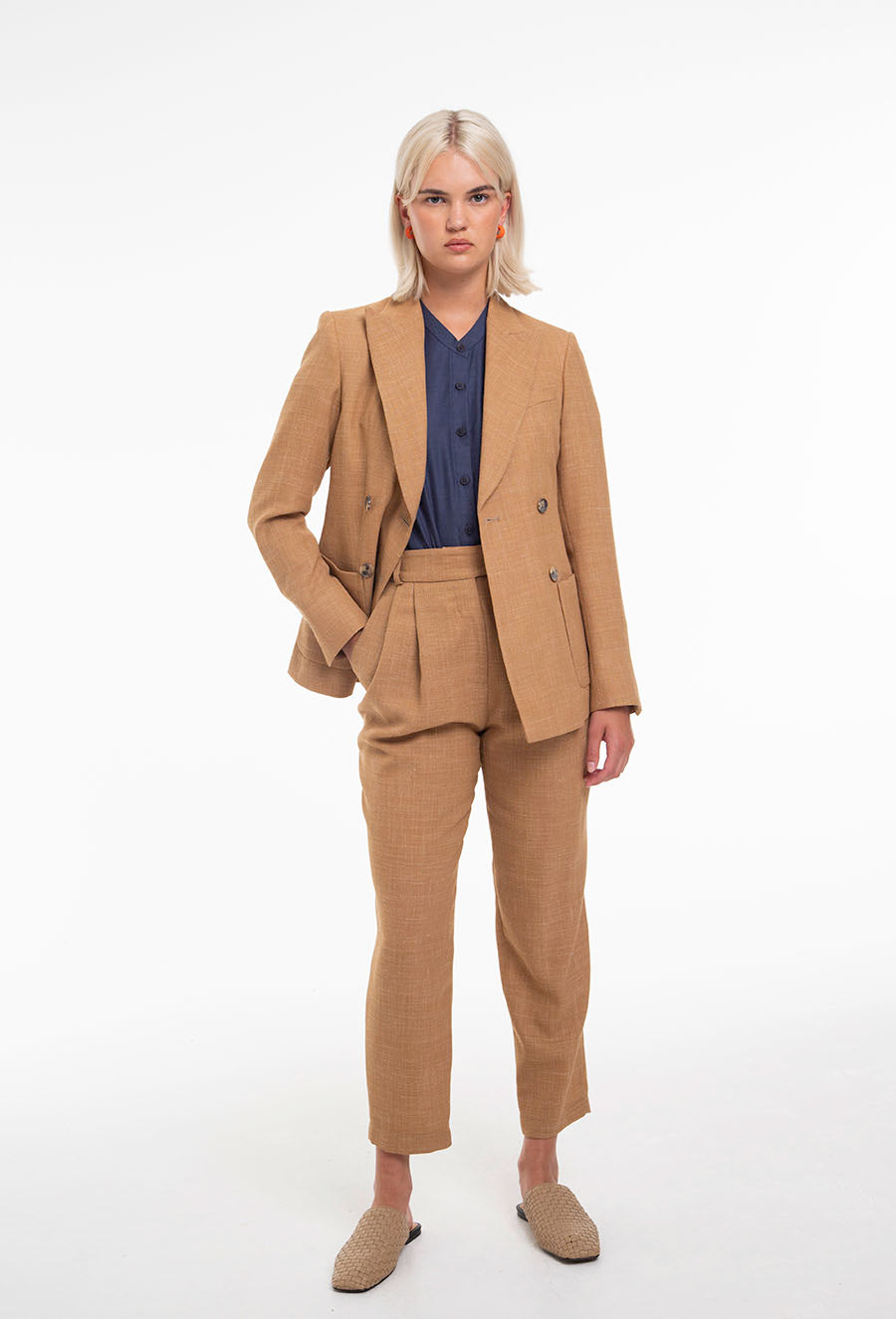 Double Breasted Soft Tailored Jacket – Patch Pocket