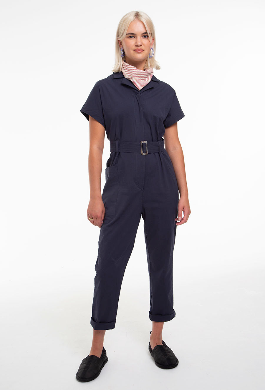 Relaxed Fit Belted Jumpsuit
