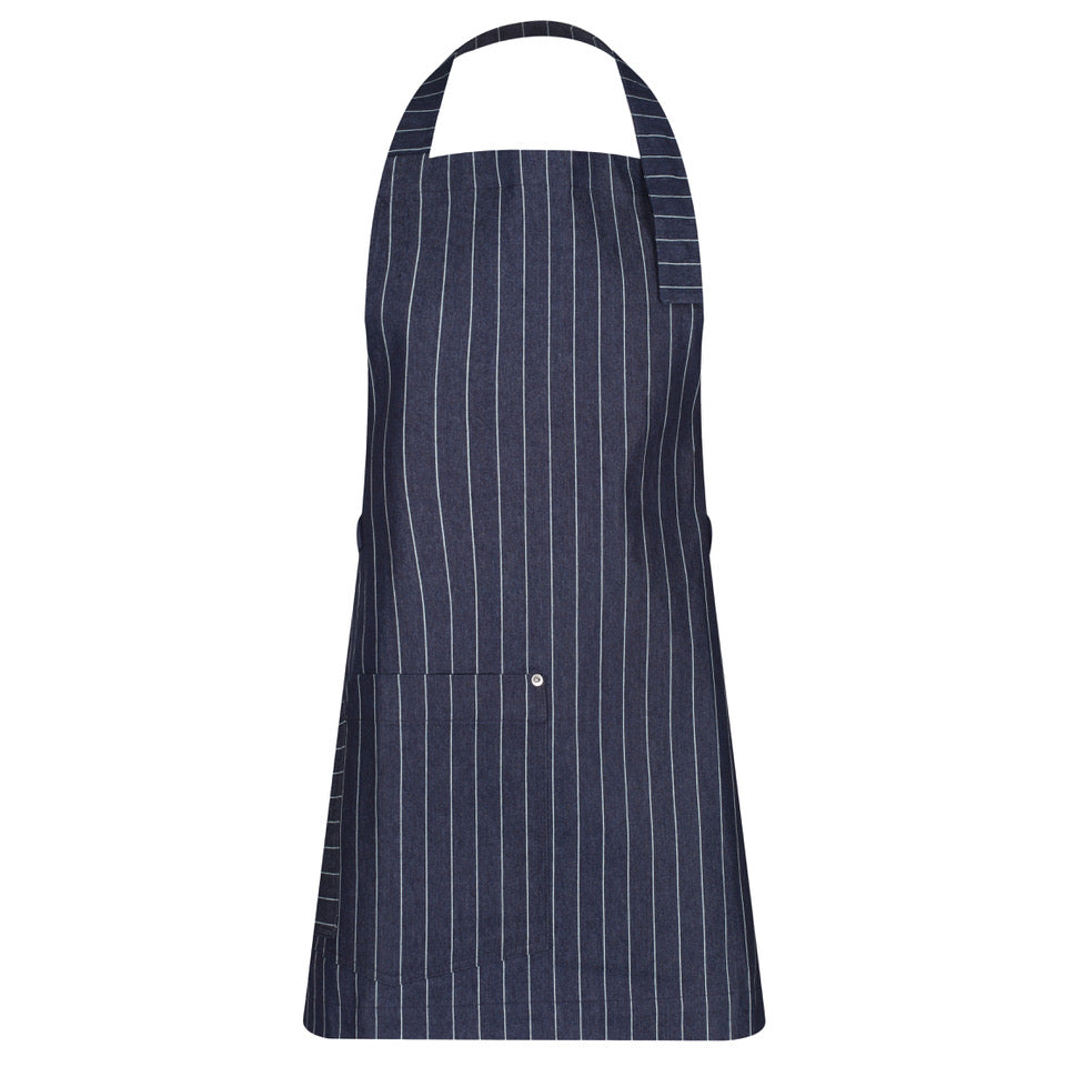 Bib Stretch stripe denim (blended fabric)