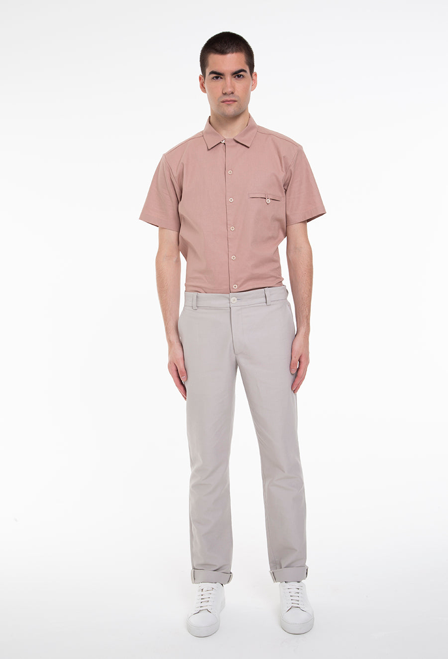 Relaxed Fit Flat Fronted Chino