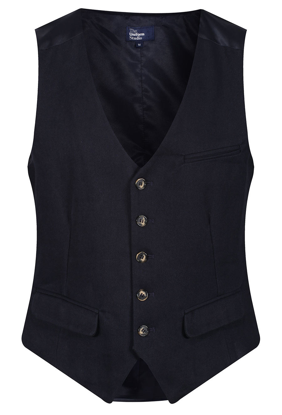 Female Single Breasted Fitted Waistcoat - Sale - Dark Navy, Black